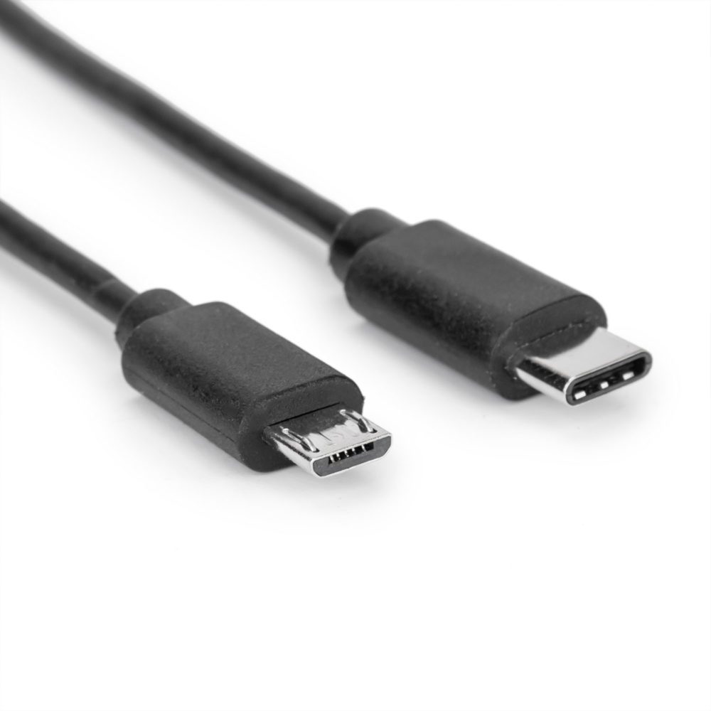 Hvis kommando stege 3ft Rocstor Premier USB-C to Micro-B Cable - M/M - Black