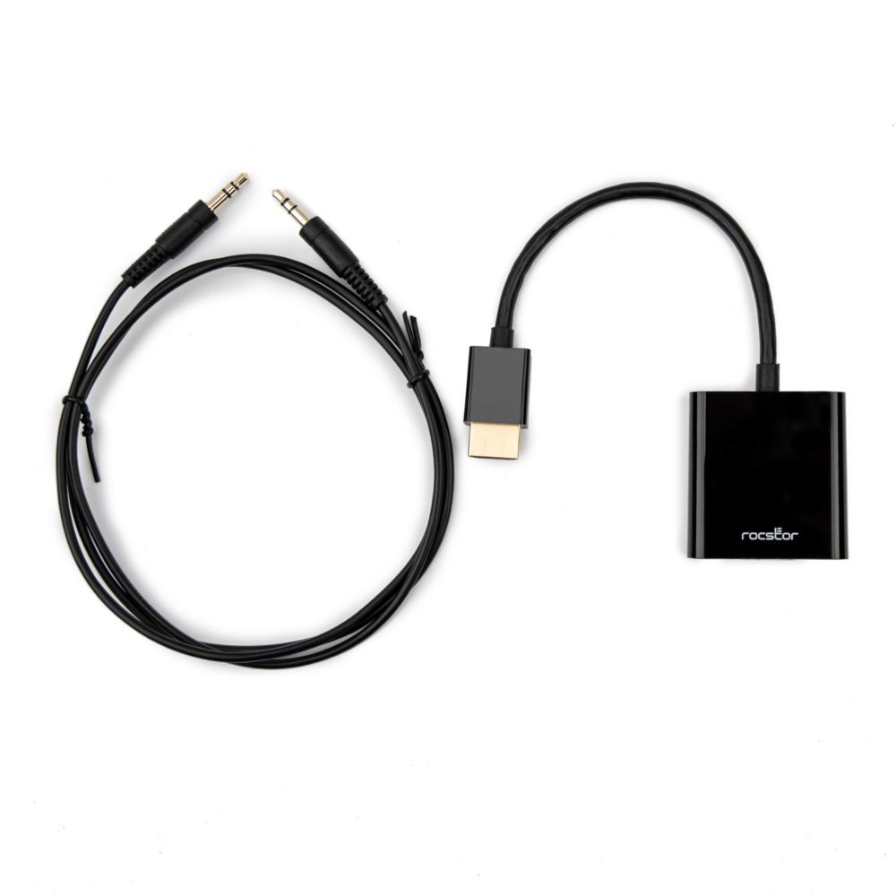 HDMI to VGA & 3.5mm Audio Video Adapter Supports HD Rocstor