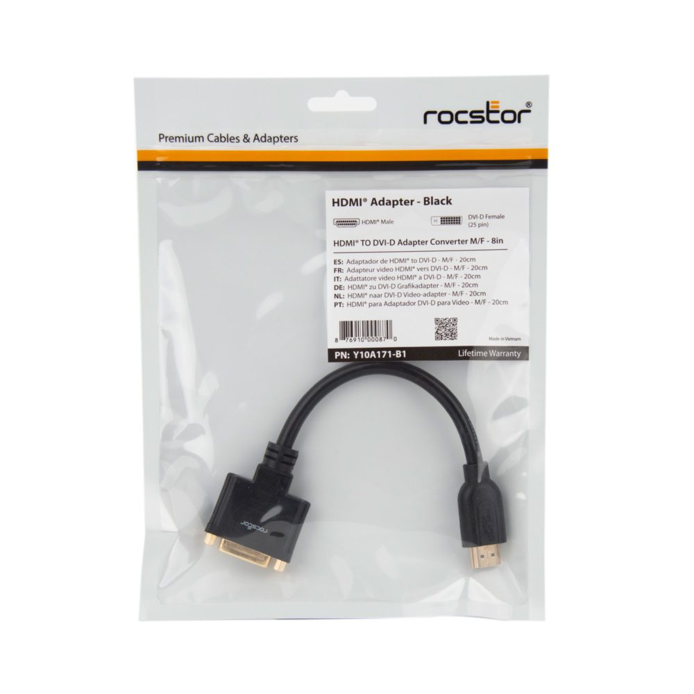 Løs Rubin Conform HDMI® to DVI-D Video Cable Adapter - Gold Plated - 8in