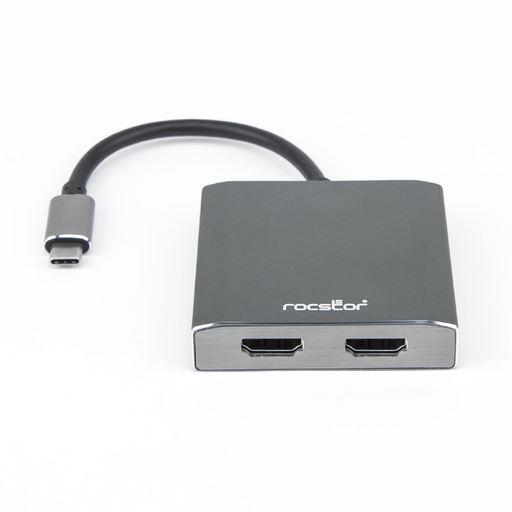 Patronise pengeoverførsel Donau Rocstor Premium USB-C to Dual HDMI Multi-Monitor Adapter