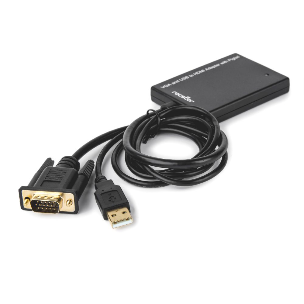 HDMI to VGA Adapter Converter M/F - White rocstor premium
