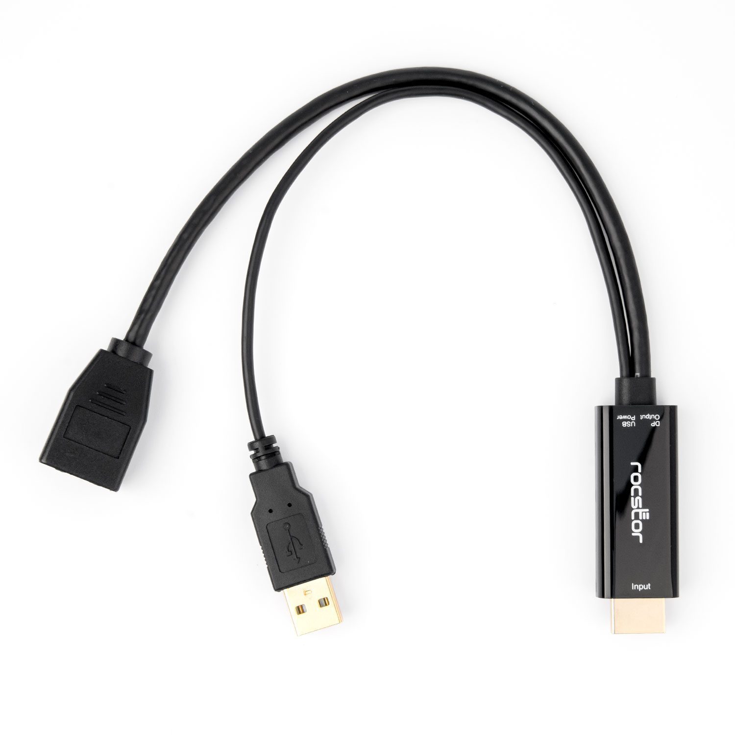 Rocstor Premium HDMI® to DisplayPort™ Adapter 4K/30Hz USB Powered