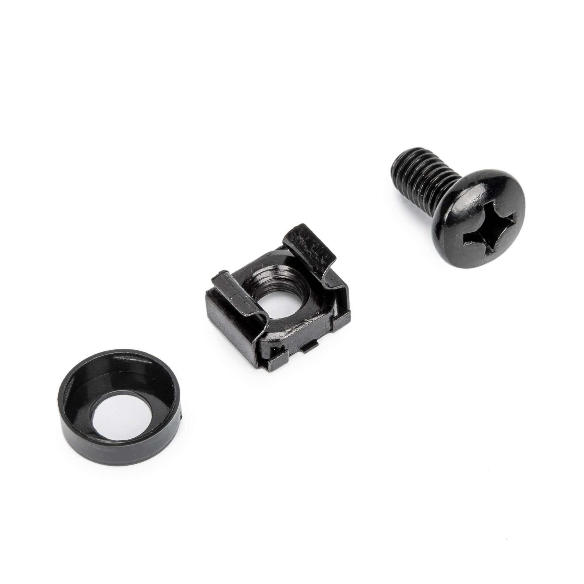 Rack Screws 12 mm M6 Screws M6 Nuts 20 and 50 Pack Black