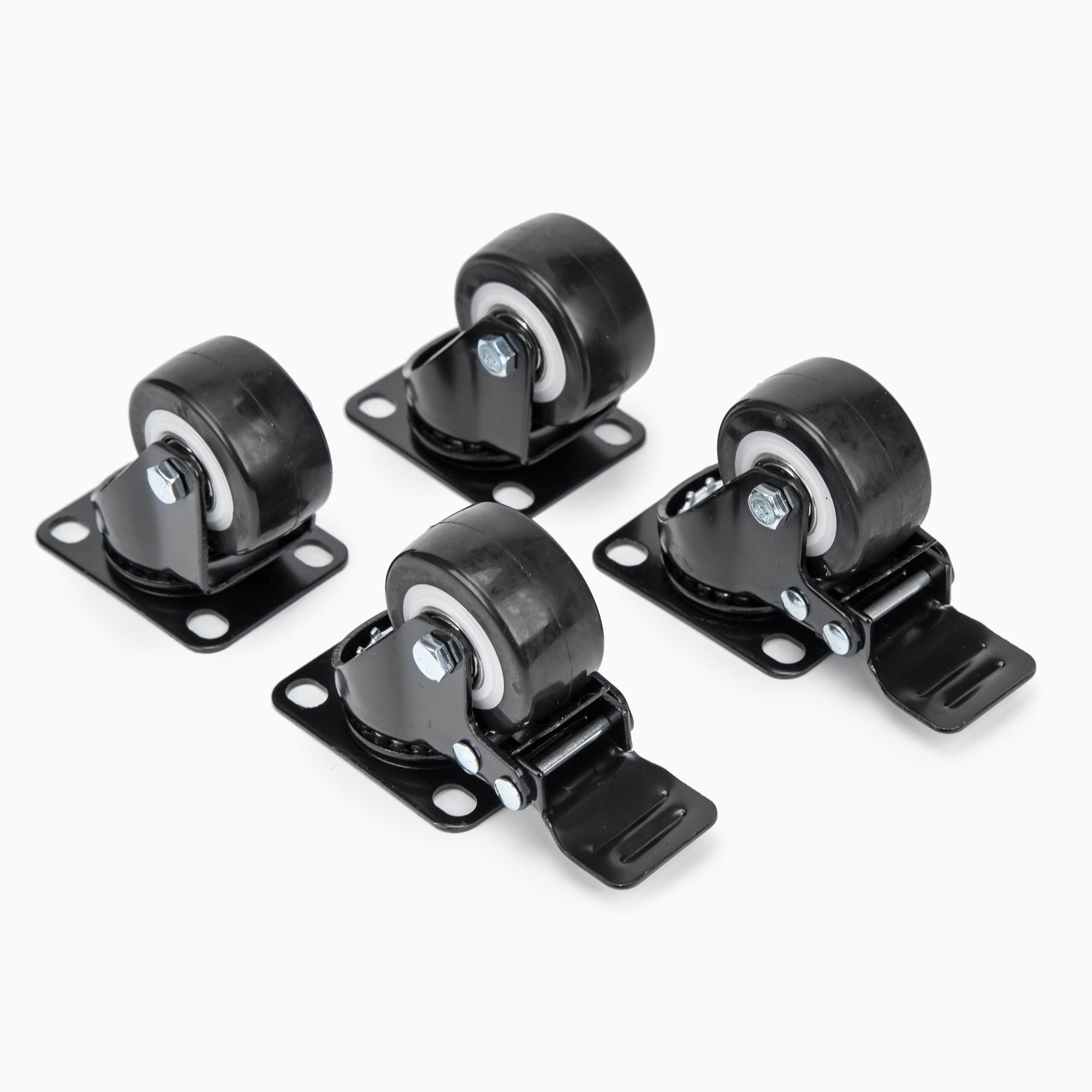 Universal M6 2inch Caster Wheels Kit of 4 Pattern Casters, Swivel 2