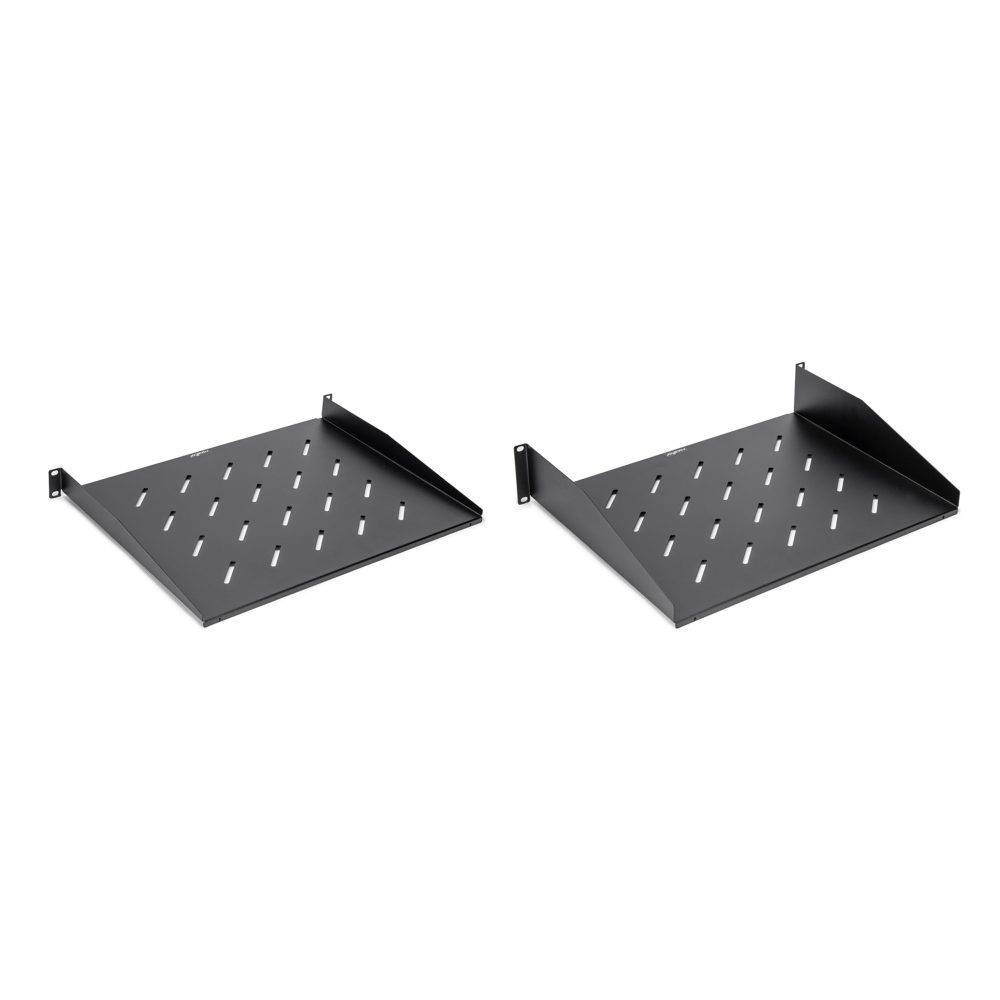 Universal Vented Rack Mount Shelf - 13.78in Depth - Cold-rolled Steel ...